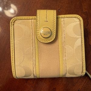 Coach yellow wallet